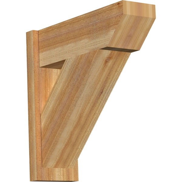 Ekena Millwork Traditional Slat Rough Sawn Outlooker, Western Red Cedar, 8"W x 24"D x 24"H OUT08X24X24TRA06RWR - main